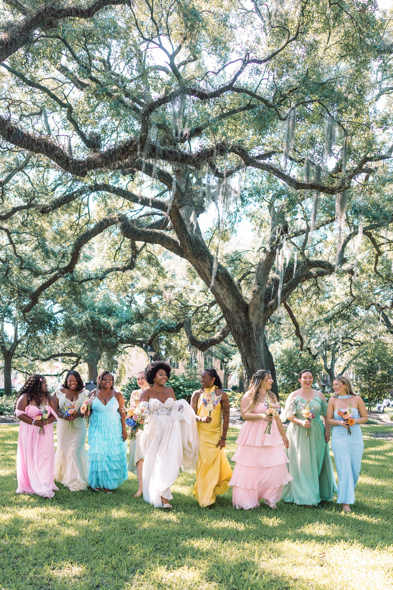 Bride and groom at a Savannah, Georgia wedding