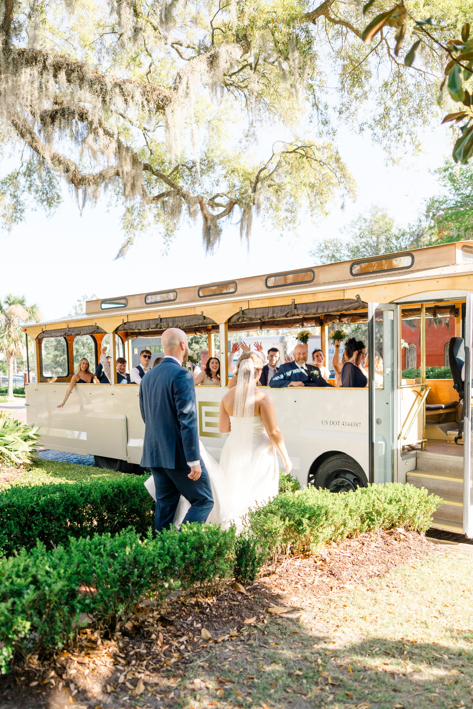 Couple portrait at a historic Savannah wedding