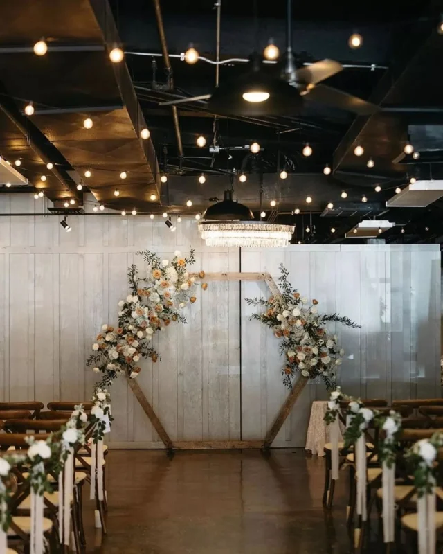 This ceremony setup at our Ellicott City venue, Main Street Ballroom, is giving all the subtle fall vibes 🍂 

Venue: @mainstreetballroom @fetewell 
Photography @samanthaletophoto
Bride @sarahprabhakar37

Wedding Ceremony | Flower Arch | Wedding Decor 
#ellicottcitywedding #maryland #fetewell #marylandwedding #ellicottcity #oldellicottcity  #mainstreetballroom #weddingvenue #weddingceremony #fallwedding #weddinginspo