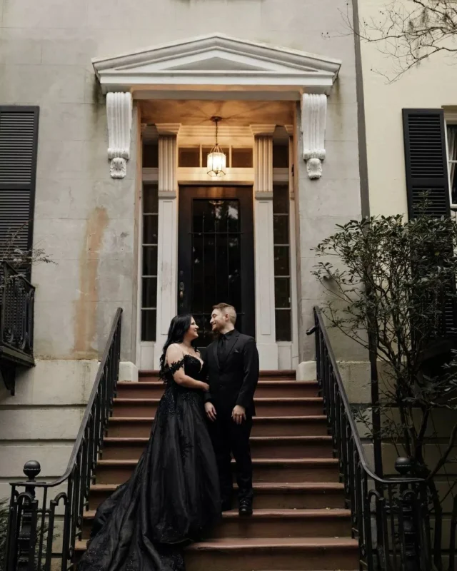 Capturing all the moody, romantic, vibes around Savannah, Georgia with these Savannah Bottle Works newlyweds 🖤 

Venue: @savannahbottleworks @fetewell
Coordinator: @fromthismomentwp
Photography: @joyandeverettephoto
Catering/Bar: @vicirooftop
DJ: @eynentertainment
Coffee Bar: @origincoffee.bar
Wedding Painter: @k.lisicki.b_art
Cake Pops: @artayscakesandconfections

Winter Wedding | Black Wedding Dress | Savannah, Georgia 
#savannahwedding  #savannahweddingvenue #weddingvenue #georgiaweddingvenue #eventvenue #fetewell #georgiawedding #historicvenue #savannahbottleworks #savannahgeorgia #blackweddingdress #newlyweds #weddingday