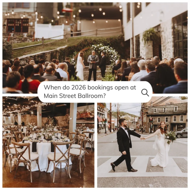 It's hard to believe, but 2026 bookings are now open! The sooner you start planning, the better your chance of securing your perfect wedding date 🤍 Now that engagement season is upon us, we figured it was time to open the books!

Link in our bio to book a tour & jumpstart your planning

Photography @nessakphotography

#mainstreetballroom #marylandweddingvenue #marylandwedding #dmvwedding #historicweddingvenue #2024wedding #weddingtrends #pinterestwedding #outdoorweddingvenue