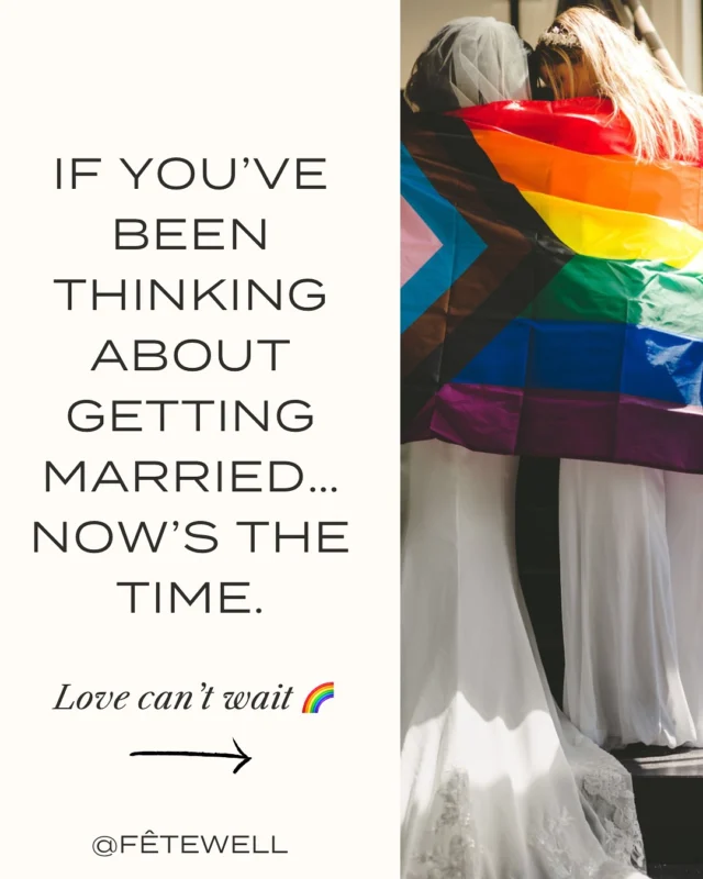 💍✨ Fast-Track Elopement Initiative ✨💍
For same-sex couples who want to marry now, we’re making it happen ASAP: officiant, decorated ceremony, and a safe, welcoming space to say “I do.”

All @fetewell locations are offering the Fast Track Elopement Initiative. Proceeds will be donated to @lambdalegal who are fighting to protect marriage equality. 🏳️‍🌈

📸 Photographers, if you’d like to offer your services in exchange for a donation to the same cause, DM us. Let’s make something beautiful and make a difference.

Photos: 
Page 1@vjphotographybyvirginia
Page 3 @brittanydunbarphotography
@joshuabinghamphoto
@barefootroyalphotography

#MarriageEquality #LoveIsLove #Elopement #WeddingInspo #LGBTQWedding #MarylandWedding #SmallWedding #WeddingVenue #TheVenueUnderground #weddingphotographer #scotus