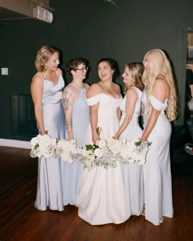 Something blue, something beautiful🕊️

Venue: @savannahbottleworks @fetewell
Photography: @emmakirchoffphotography
Bride + groom: z_lokelani @james.bonham2
Event coordination: @lm.eventcoordination
Hair + Makeup: @40volumeweddings
Florals: @sbblooms
DJ: @spookysern
Wedding dress: @camelliasavannah
Suit: @menswearhouse
Cake: @newoldstandard

Blue Bridesmaid Dresses | Savannah Georgia | Georgia Wedding Venue | Downtown Savannah | Savannah Bottle Works | Fetewell | Historic Wedding Venue | Bridesmaids | Bridal Style |