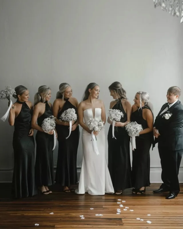 This first look reflected what matters most: love, connection, and being surrounded by people who lift you up🖤 

Venue: @savannahbottleworks
Photography: @tkrfilms
Hair and makeup: @altogether_beauty
Catering: @thrivecateringsav
DJ: @topshelfentertainment_sav
Coordinator: @susierose_
Desserts and cake: @jocelyncalhoun

Savannah Georgia | Savannah Wedding Venue | Georgia Wedding | Bridesmaid Dress | Georgia Bride | Savannah Bottle Works | Georgia Wedding Venue | Wedding Inspiration |