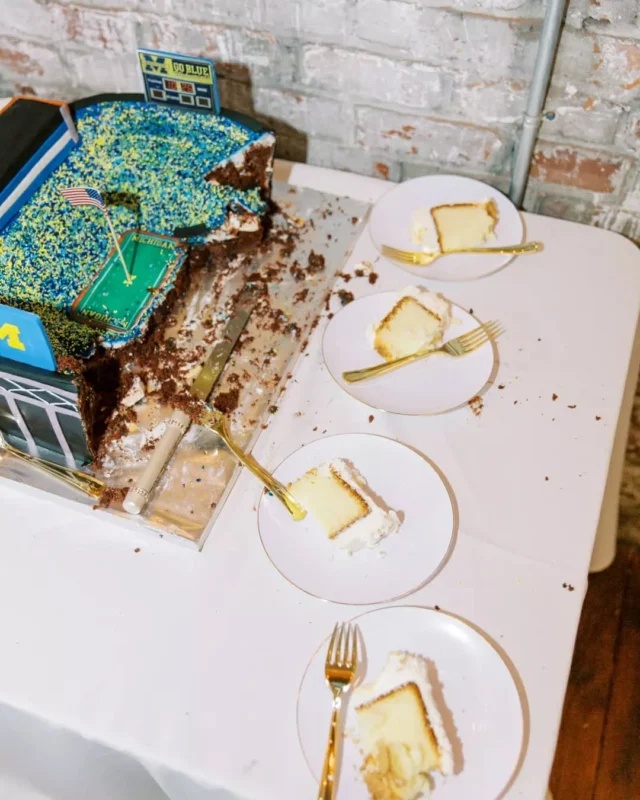 When your love runs as deep as your alma mater loyalty ✨🏈

We love seeing our couples make every detail personal—especially when it means reimagining tradition with a creative twist. This cake was more than a dessert; it was a show-stopping tribute to their story.

Reception venue: @savannahbottleworks @fetewell
Ceremony venue: @bethesdaacademyweddings
Photographer: @mariannelucille
Planner: @spectacularsaturdaysweddings
Content creator: @bffofthebride
Hotel: @perrylanehotel
Hair: @enchantedsalonsav
Florals: @graceandthornsav
Bridal dress: @lovecurvybridal
Tux: @theblacktux
Bridesmaid dresses: @jadorebridal
Officiant: @reverendjoewadas
Trolley: @kellytours
Rentals: @eventworksrentals
DJ: @allaboutyouentertainment

#savannahbottleworks #savannahgeorgia #savannahwedding #savannahweddingvenue #georgiawedding #georgiaweddingvenue #fetewell #weddingvenue #eventvenue #historicvenue #weddingcake #universityofmichigan #weddingreception