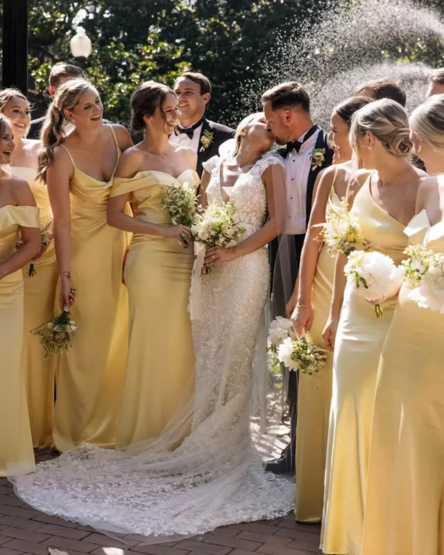 Making a statement in Savannah 💛

We’re obsessed with the energy of this bridal party. From the bold yellow gowns to the sleek black suits, this is how you take over downtown in style.

Reception Venue: @savannahbottleworks @fetewell
Planning: @sincerely.yours.events
Ceremony Venue: The Cathedral Basilica
Photography: @hillerweddings
Floral Design: @madelinereadfloral
Beauty: @muahbycam
Wedding Gown: @mwlbride @ivoryandbeau

savannah wedding. yellow wedding design. spring wedding inspiration. savannah georgia. georgia bride. georgia wedding venue.