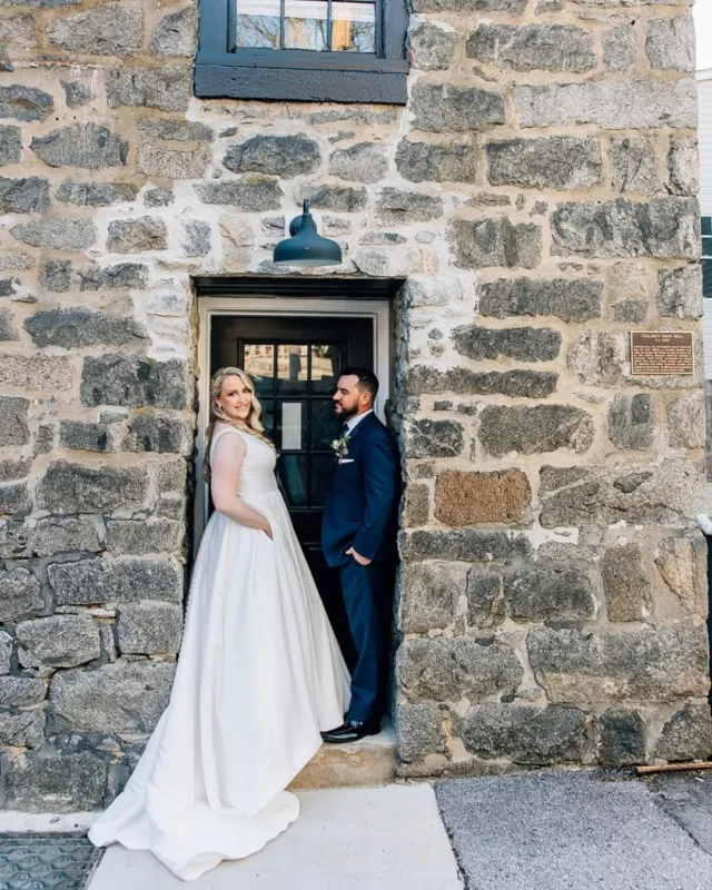 Historic Ellicott City is a backdrop all its own. The original stone facade of Main Street Ballroom has been part of this town for nearly a century, and it shows in every portrait taken in front of it.

Venue: @mainstreetballroom @fetewell 
Photography: @melkayphotography