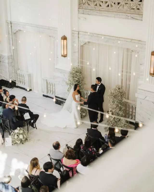 Sometimes minimalist says more than maximalist ever could. Kim and Anthony's ceremony @citizensballroom proved it, bright, airy, and completely elegant without needing much else.

Photography/Videography: @freefloatingmedia
Coordinator: @liloweddings
Venue: @citizensballroom
Event Serving Staff: @cngeventrentals
Videographer: @seanxreel
DJ @djenvyone
Florist @_flowerpalette
Officiant: @fewshotsofjack
Photobooth: @districtphotobooths
HMUA: @skincere.studio
Content Creator: @contently_yours_
Ceremony music: @liederstrings
Charcuterie: @letsgathercatering