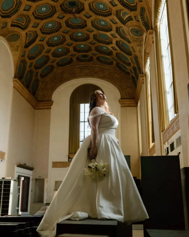 A 40-foot barrel-vaulted ceiling changes how a bridal portrait looks. Add tall windows and soft natural light, and the gown has a backdrop that works from any angle.

@continentalsquareballroom is a former bank in downtown York, and the restored Beaux-Arts details are the kind you notice more each time you look up. It’s easy to picture a wedding day here the moment you walk in.

Tours and early access reservations are open now. 

Link in our bio to inquire.

Venue @continentalsquareballroom @fetewell
Planner, styling & stationery @eternalmomentplanning
Photos @emily.avila.photography @juliaelliephoto
Video @zimmvideo
Dresses @averyaustinofficial
Hair @meganlynchbeauty
Flowers @sbblooms